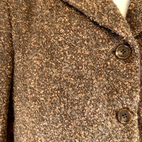 Vintage Pietrefesa Alpaca Wool Marbled Brown Blazer, Size 10 - Picture 7 of 8
